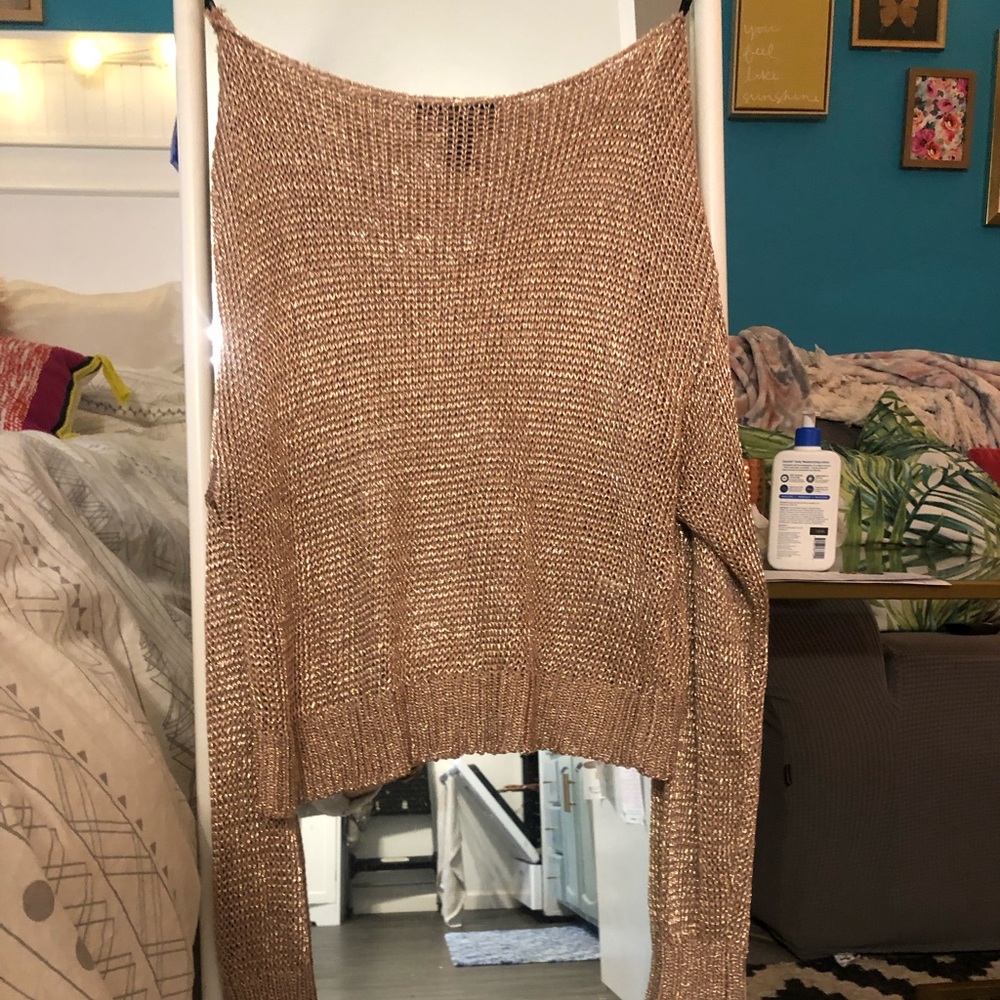 Rose Gold Metallic sweater